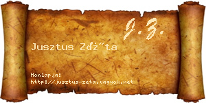 Jusztus Zéta névjegykártya